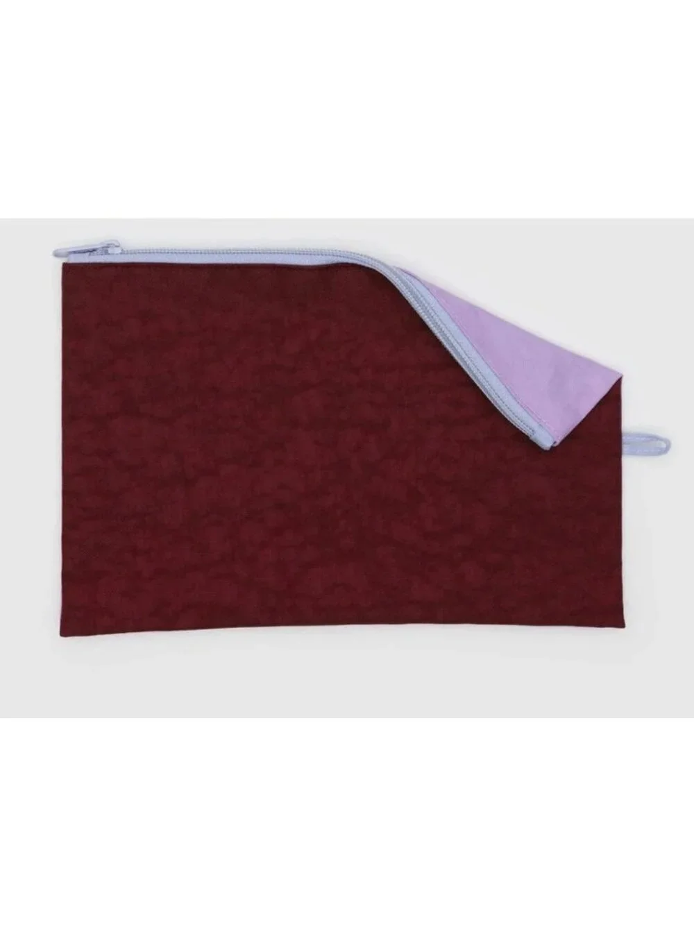 NWOT Baggu Flat Pouch Large - Mahogany & Pink (Kaleidoscope Mix)